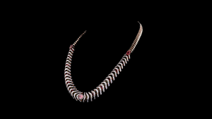 Collier de créateur en argent plaqué or rose avec diamants et pierres roses |   Bijoux de luxe pour fiançailles et mariage - Product Image 3