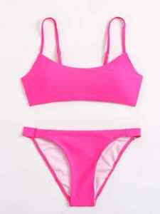 Conjunto de bikini minimalista con tiras ajustables, traje de baño sexy de dos piezas para mujer, ideal para bronceado profesional. - Product Image 3