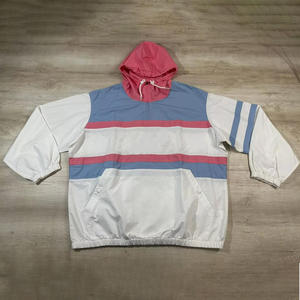 Veste Anorak Coupe-Vent Grande Taille de Haute Qualité, Blocs de Couleurs Mixtes, Panneaux Assortis, Fermeture Éclair, Col Montant - Product Image 1