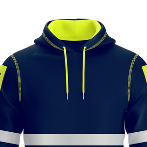 Vêtements de travail de sécurité pour hommes, sweat-shirt à capuche haute visibilité, vêtements de sécurité réfléchissants, bonne qualité, prix bas, fournisseur - Product Image 3