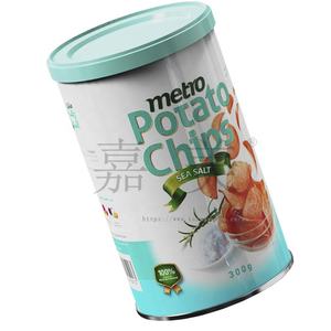 Couvercle en plastique de 3 pouces, 300 g, pour chips de pommes de terre, sans BPA, avec étiquette IML sur le dessus, fabrication ronde, ouverture facile. - Product Image 2