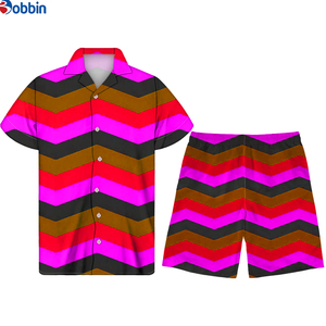 Costumes pour hommes confortables et respirants, collection été, chemise boutonnée personnalisée pour hommes, manches courtes, pantalon de plage, été + taille - Product Image 3