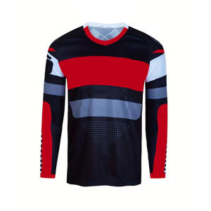 Camisetas Transpirables de Motocross de Manga Larga con Cuello Redondo para Motociclismo, Deportes y Juegos, 100% Poliéster - Product Image 1