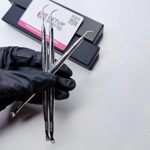 Herramienta profesional de alta calidad para lifting de pestañas, de acero inoxidable plateado, para cuidado personal e instrumentos de belleza. - Product Image 5