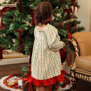 Girl Smocked Corduroy Dress O-Neck Collar A-Line <b>Mini</b> Style 100% Cotton Children's Autumn Eco-Friendly ODM OEM Wholesale Vietnam - Product Image 3