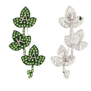 Broche Feuille de Lierre Vert Rose pour Femme, Épingle Florale en Cristal, Bijou de Mode, Broche Décorative, Accessoire Vestimentaire Élégant, Cadeau pour Fête - Product Image 1