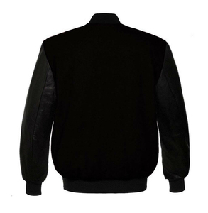 Custom Logo Winter Woolen Coat High Quality Loose Casual Letterman Baseball Jacket Varsity Style Work Fabric Jacket for <b>Men</b> - Product Image 3