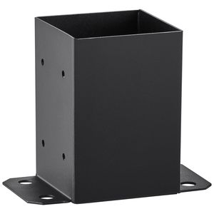 Staffe per Pali in Legno 4x4 Resistenti, Verniciate a Polvere Nero Opaco, 2 Pezzi, Dimensione Interna 3.6"x3.6", Base di Ancoraggio per Strutture in Acciaio - Product Image 3