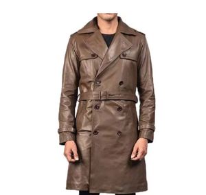 Abrigos de cuero marrón premium para el invierno, diseño elegante, comodidad superior y apariencia moderna para hombres, ropa para clima frío. - Product Image 2