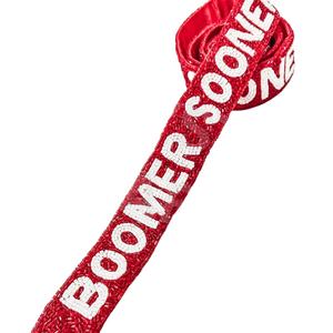 BOOMER SOONER, correas para bolso con cuentas de semillas de oro blanco personalizadas, accesorios de moda con diseño único de correa para monedero con cuentas - Product Image 1