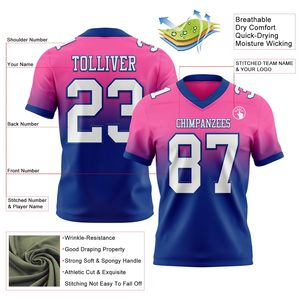 Camiseta de Fútbol Americano Juvenil, Malla de Poliéster, Transferencia Térmica, Nombre y Número del Jugador Personalizados, Fabricación OEM, Secado Rápido, Ropa Deportiva para Equipos - Product Image 4