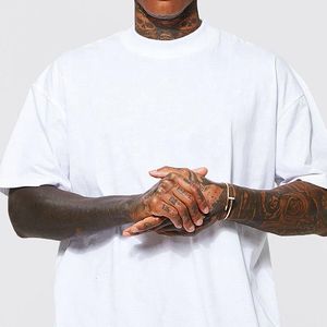 T-shirt homme en coton noir uni à épaules tombantes, manches courtes, coupe classique, style streetwear jeune, avec logo personnalisé, pour hommes - Product Image 6