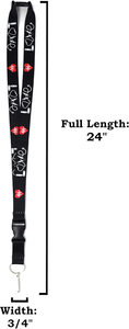 Custom Printed Fabric <b>Lanyard</b> With Heart Pattern 24 Inch Length 3/4 Inch Width <b>For</b> Promotion Use Best Selling <b>Lanyards</b> - Product Image 3