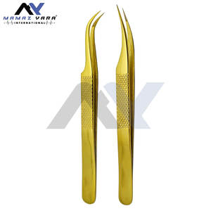 Pinces à cils de précision pour extensions de cils, pinces à volume à pointe en fibre, pinces à cils en acier inoxydable à pointe en fibre, lot de 4 pièces - Product Image 6