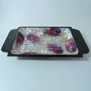 Handcrafted Design of Mother of Pearl Inlay Bowl Wooden Bowl MOP Bowl Serving Bowl Inlay Bowl at very reasonable Price - Product Image 4