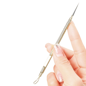 Kit professionnel d'aiguilles extractrices de points noirs et d'imperfections pour le soin du visage, avec double embout et outil extracteur de perles - Product Image 4