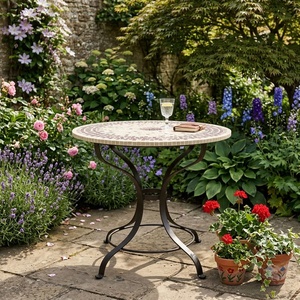 Luxury European Hand Forged Wrought Iron Coffee Table Custom Weather Resistant Outdoor Furniture for <b>Garden</b> Courtyard 4 <b>Seater</b> - Product Image 4