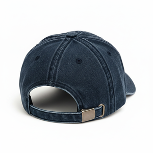 Baseball 6 Panel Summer Hat OEM ODM Custom Embroidery Logo <b>Flat</b> Brim Adjustable Vintage Wash Fashion High Quality 100% Acrylic - Product Image 4