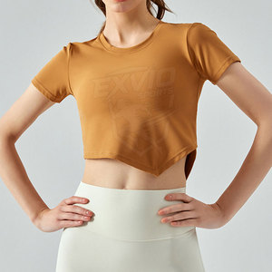 Nouveaux t-shirts courts tendance, impression personnalisée du logo, coton/polyester, t-shirts courts pour femmes, vente en ligne - Product Image 4