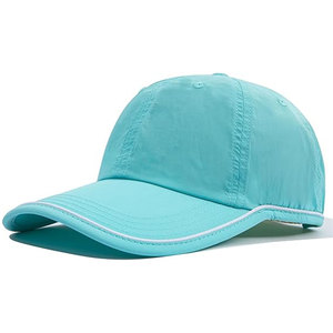 Casquette de baseball unisexe bleu clair 6 panneaux réglable en sergé respirante imperméable printemps-été décontractée pour l'extérieur - Product Image 6