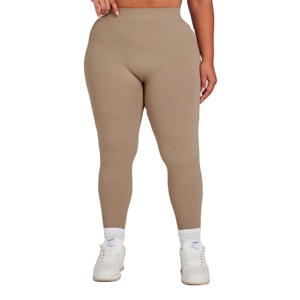 Pantalon de yoga d'entraînement de sport taille haute personnalisé leggings pour femmes leggings de fitness en polyester souple - Product Image 1