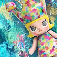 POPMART MEGA ROYAL MOLLY 400% Huang Yuxing Bubbles PVC 1/12 Scale Cute Blind Doll 60x40x90cm Mystery Box Home