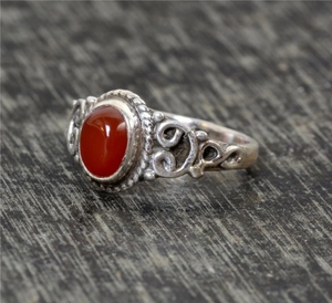 Carnelian Gemstone Midi <b>Ring</b> 925 Silver Handmade <b>Statement</b> <b>Ring</b> for Women handmade Birthday Anniversary Gift <b>Ring</b> For Her - Product Image 4