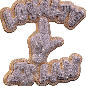 Colgante de Diamante Moissanite VVS1 Personalizado, Charm Iced Out para Hombre, Joyería Hip Hop Bling, Plata 925, Pasa el Test de Diamantes - Product Image 1