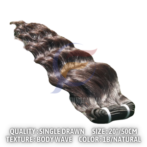 Nueva llegada 100% extensiones de cabello humano Remy virgen Indonesia trama doble textura ondulada Natural Super doble puntas de cabello dibujadas Top - Product Image 6