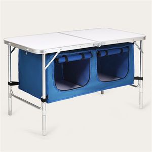 Tavolo da Campeggio Regolabile in Altezza, Portatile e Pieghevole, Quadrato in Metallo con Design Moderno per Parchi - Product Image 5