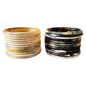 เครื่องประดับแฟชั่นสำหรับผู้ชายและผู้หญิงกำไลเขาวัววัวกระทิงทำด้วยมือแบบหรูหรา - Product Image 3