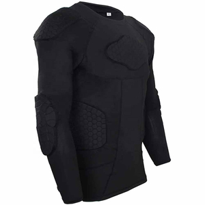 Maillot de football compressif rembourré pour jeunes et adultes, protection contre les impacts, respirant, sous-vêtement d'entraînement, maillots de compression - Product Image 3