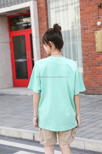 เสื้อยืดสีพาสเทลสำหรับฤดูร้อน ไซส์ XS-5XL ผ้าคอตตอนคอมบ์ 240gsm เนื้อเจอร์ซีย์เรียบ สำหรับสกรีนโลโก้ - Product Image 3