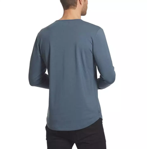 T-shirt pour homme de haute qualité 100% coton, design uni, manches longues, col rond, t-shirt à manches longues NURAK, produit phare - Product Image 4