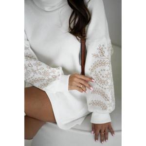 Vestido Bordado Ucraniano, Vestido Navideño Vyshyvanka, Vestido Tejido Ucraniano, Vestido Suéter Negro Cálido para Navidad - Product Image 6