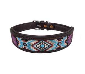 Collier rembourré pour chien FAB de haute qualité, 100 % cuir véritable, motif animalier, luxe, personnalisé, vente en gros, fournitures pour animaux de compagnie, rivets - Product Image 3