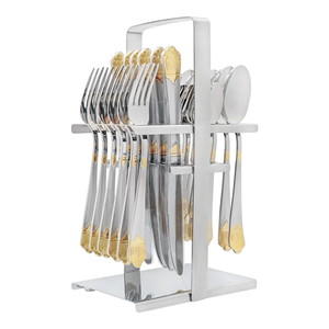 Stainless Steel Classic Design Eco-Friendly Long Handle Mirror Polish Salad Spoon Hanging Stand Adjustable Kitchenware - Product Image 4