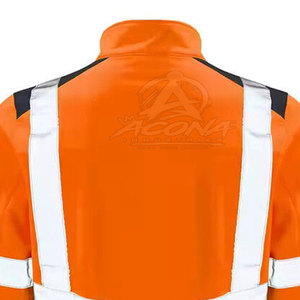 Vestes de travail pour hommes, respirantes, grande taille, haute visibilité, certifiées CE, en polyester, finition résistante à l'eau, durables - Product Image 4