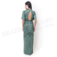 Dernière Robe de Soirée de Créateur Brodée à la Main pour Femmes, Idéale pour Soirées et Tenues de Cérémonie, Designs Personnalisés, Logo, Vente en Gros