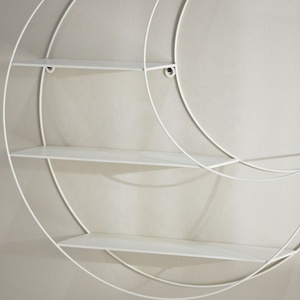 2026 Latest Metal <b>Wire</b> 2-Tier Iron Wall <b>Shelf</b> in Crescent Moon Shape for Home Living Room Decorations - Product Image 3