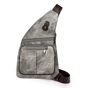Bolso de lona para hombre con cierre de cremallera, bolso de hombro informal impermeable para uso diario - Product Image 1