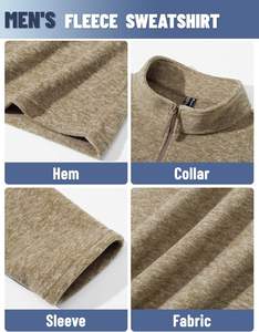 New Spring Hooded <b>Thick</b> Warm Unisex Breathable 280g 100% Cotton <b>Fleece</b> Knitted Sweaters Jumper Loose Fit Pullover - Product Image 2