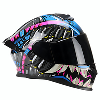Casque de moto universel en ABS à double visière, toutes saisons, portable, sécurité, casque intégral pour adultes
