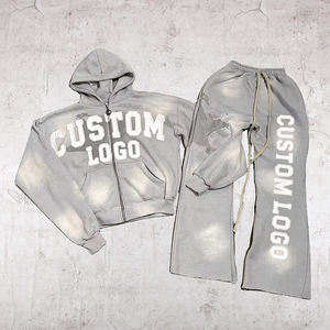 Ensemble de survêtement streetwear en strass de qualité supérieure, ensemble sportif scintillant en cristal, fabrication sous marque privée - Product Image 4