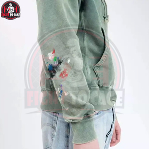 Sweat à capuche pour homme, style streetwear, vintage, délavé, de haute qualité, coupe oversize, service OEM ODM, fournisseur fiable - Product Image 5