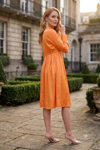 Women's Elegant Floral Midi Summer <b>Dress</b> Casual Printed Party Wear Eco Friendly Fashion <b>Dress</b> for Vacation and Events - Product Image 3