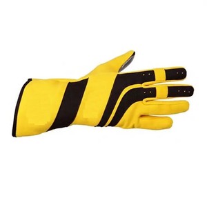 Guantes de Carreras de Invierno Amarillos con Dedos Completos, Diseño de Panel Negro, Revestimiento de PU Antideslizante, Tejido Nomex Impermeable y Ligero para Exteriores - Product Image 5
