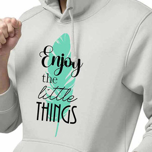Sweat à capuche personnalisé pour homme, gris clair, avec graphisme typographique motivant, poche kangourou, polyester/coton, décontracté - Product Image 4