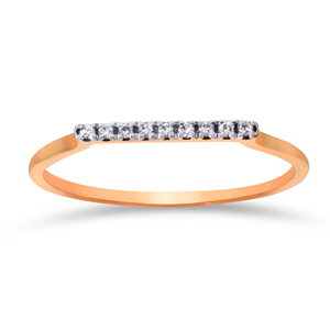 Anillo de compromiso de oro rosa premium de 10K-18K con diamante redondo de 0.04 Ct cultivado en laboratorio para mujer, proveedor mayorista de joyería. - Product Image 1