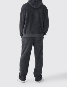 Men's Wholesale Fleece Sweatpants Custom Logo <b>Sherpa</b> <b>Joggers</b> Loose Fit Streetwear Y2K Casual Warm Bottoms for USA Apparel Brands - Product Image 2